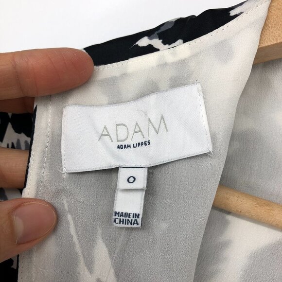 NWT Adam By Adam Lippes Women’s Black & White LS Printed Sheath Mini Dress  0 - Picture 4 of 16